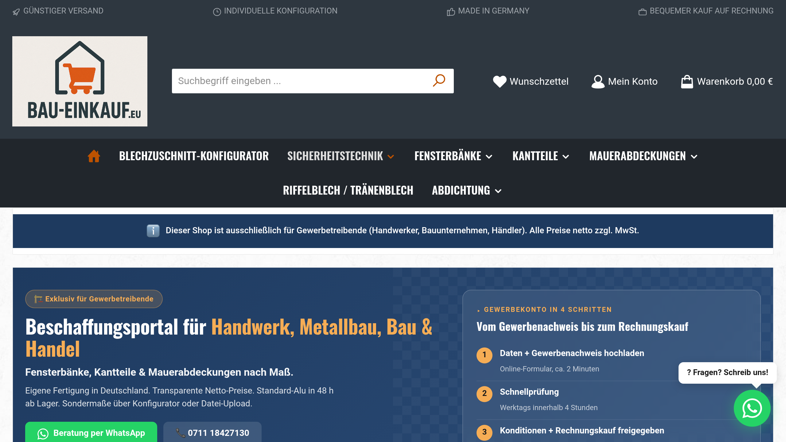 bau-einkauf.eu Vorschau